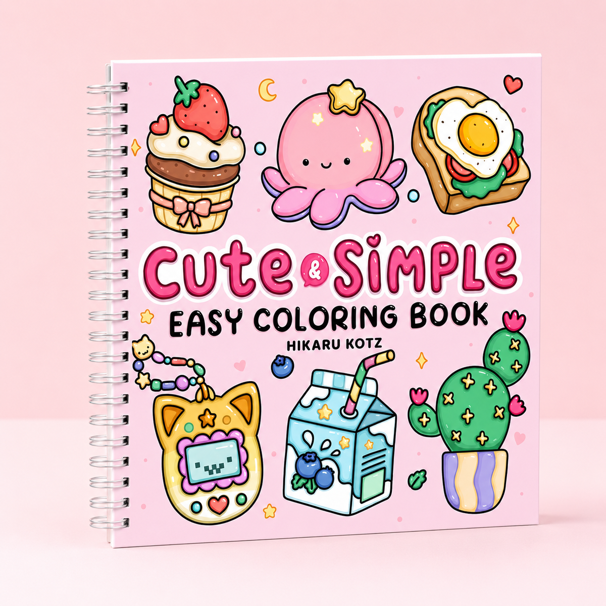 Cute & Simple Easy Coloring Book